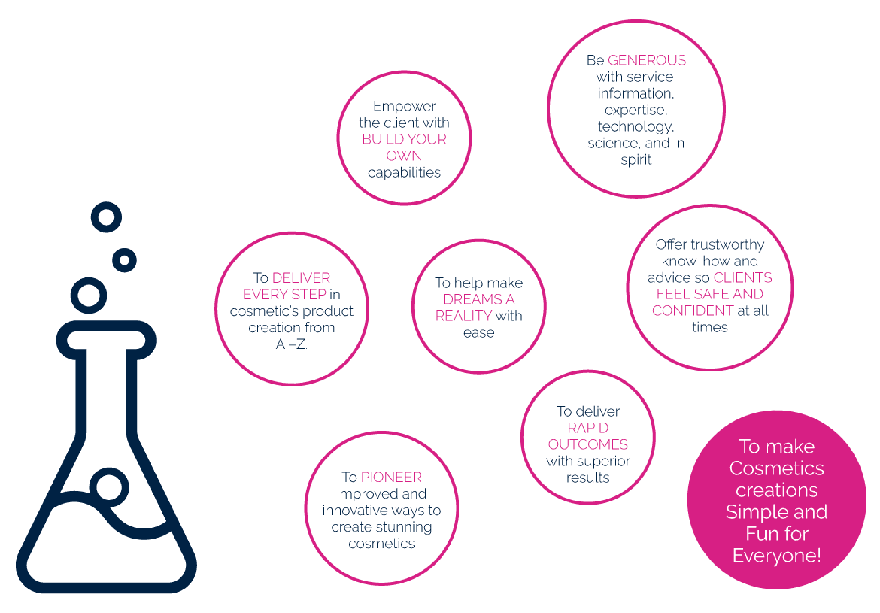 Snap Cosmetics Vision and Values Diagram